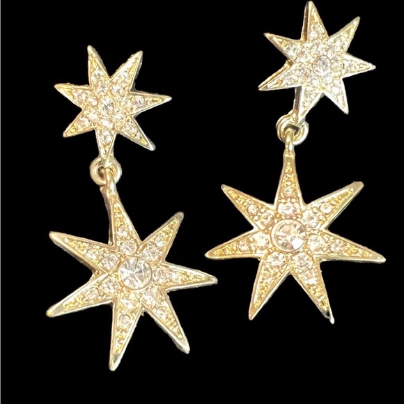Crystal Star Earrings - Picture 2 of 3